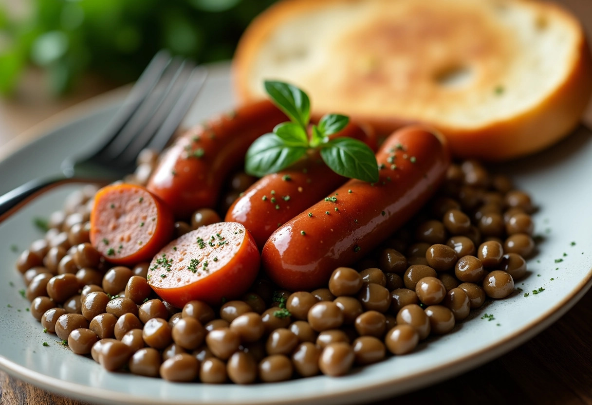 lentilles saucisse