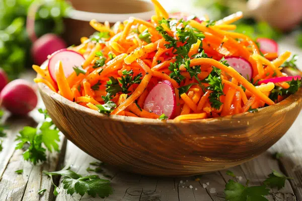 Recette salade radis noir et carottes : saveurs croquantes et santé