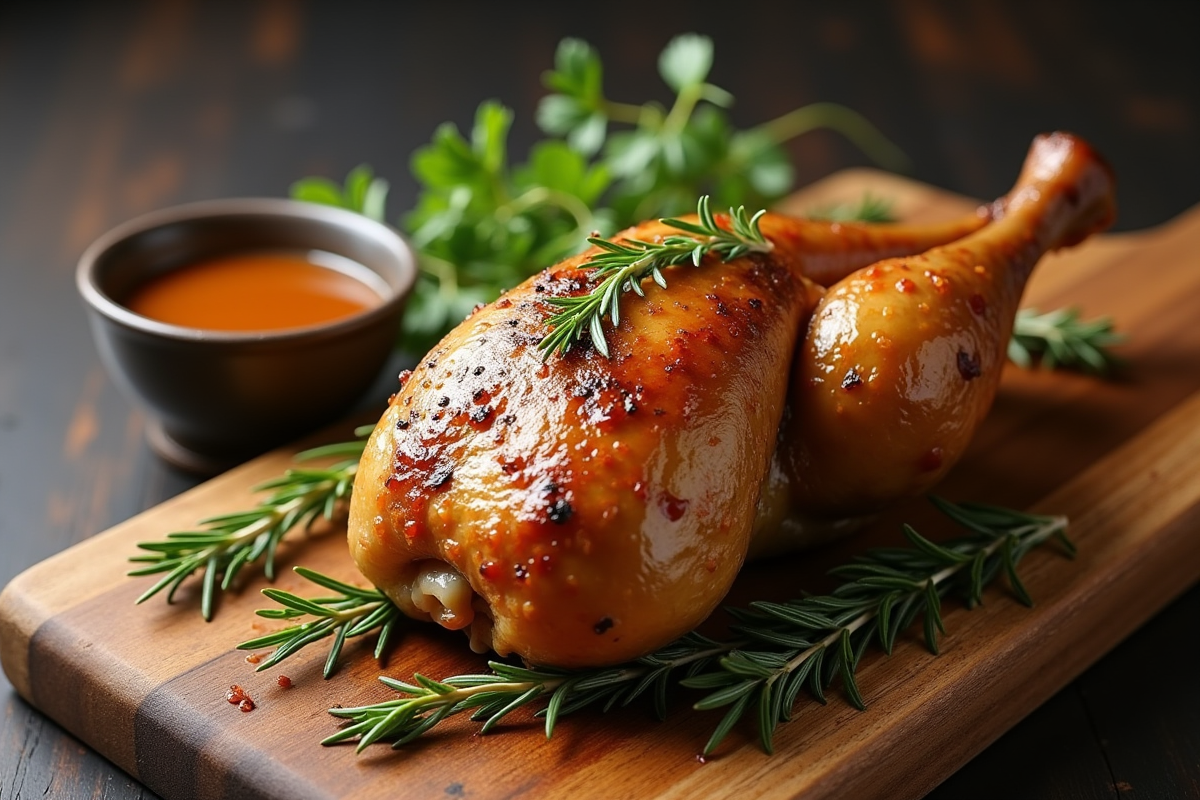 Sublimer la cuisse de pintade avec des herbes aromatiques